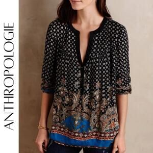 ANTHROPOLOGIE | MEADOW RUE Stanza Peasant Blouse, Size M